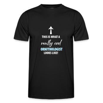 Observation des oiseaux Oiseaux Observation des oiseaux Oiseaux - T-shirt sport Homme - noir - Devant - AI Model Male 178 dark (178cm)