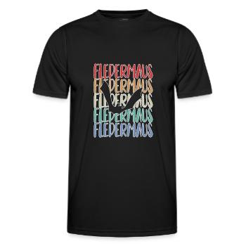 Fledermaus Fledermäuse - Männer Funktions-T-Shirt - Schwarz - Vorne - AI Model Male 178 dark (178cm)