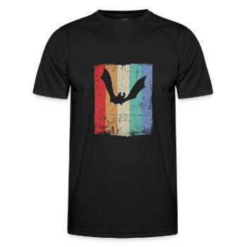 Fledermaus Fledermäuse - Männer Funktions-T-Shirt - Schwarz - Vorne - AI Model Male 178 dark (178cm)