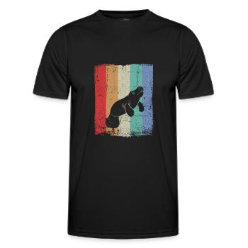 Lamantins Drôles de lamantins - T-shirt sport Homme - noir - Devant - AI Model Male 178 dark (178cm)