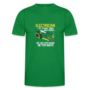 Électricien Électriciens Électricien Papa Disant - T-shirt sport Homme - vert - Devant - AI Model Male 178 dark (178cm)