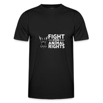 Lutte pour les droits des animaux Sauvetage des animaux Adoption - T-shirt sport Homme - noir - Devant - AI Model Male 178 dark (178cm)