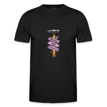 Smash The Patriarchy Feminist Women Empowerment - Männer Funktions-T-Shirt - Schwarz - Vorne - AI Model Male 178 dark (178cm)