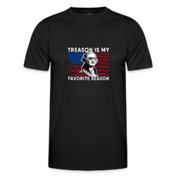 Treason Is My Favorite Season George Washington US - Männer Funktions-T-Shirt - Schwarz - Vorne - AI Model Male 178 dark (178cm)