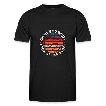 My God Becky Look At Her Block Volleyball Player - Men's Functional T-Shirt - black - Front - AI Model Male 178 dark (178cm)