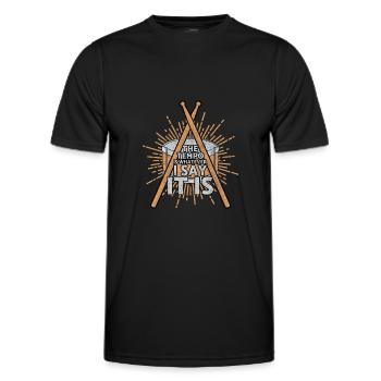 Percussion Drums Drummer Woodwind Snare Music Drum - T-shirt sport Homme - noir - Devant - AI Model Male 178 dark (178cm)
