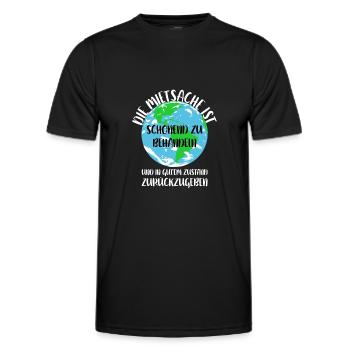 Naturschutz Klima Naturschützer Meer - Männer Funktions-T-Shirt - Schwarz - Vorne - AI Model Male 178 dark (178cm)