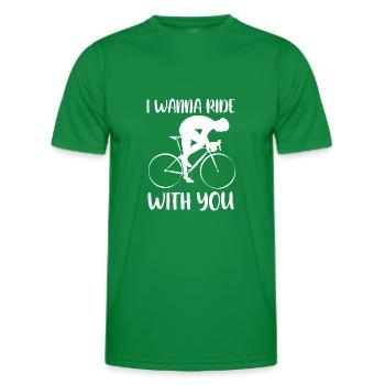 Fahrradsport Rennrad Fahrrad Gravel Zeitfahrrad - Männer Funktions-T-Shirt - Kelly Green - Vorne - AI Model Male 178 dark (178cm)