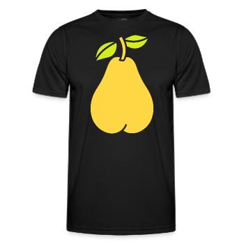 Birne - Männer Funktions-T-Shirt - Schwarz - Vorne - AI Model Male 178 dark (178cm)
