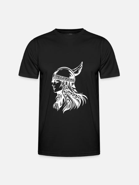 Wikinger Kriegerin Walküre - Funktions-T-shirt herr - svart