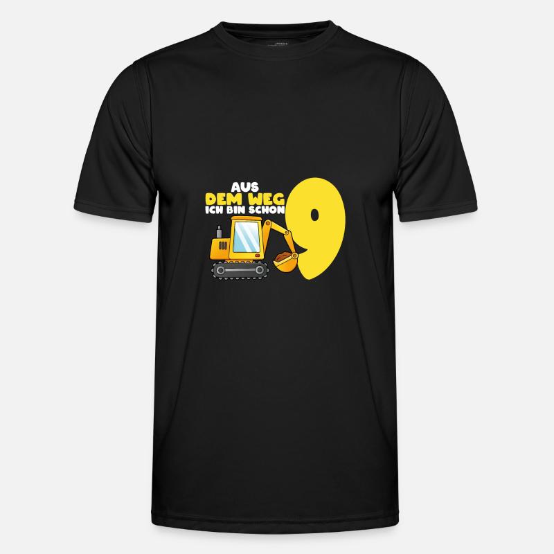 Aus dem Weg ich bin schon 9, Geschenkidee - Männer Funktions-T-Shirt - Schwarz