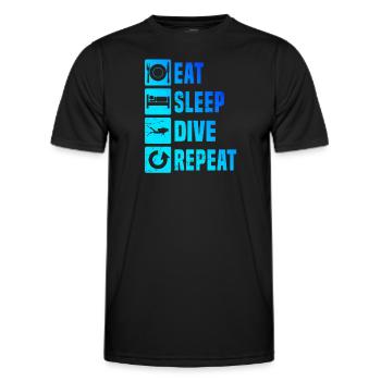 Hommes Scuba Diver Diver Femmes Plongeurs - T-shirt sport Homme - noir - Devant - AI Model Male 178 dark (178cm)