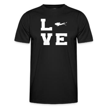 Scuba Diver Men Scuba Diving Scuba Divers - Men's Functional T-Shirt - black - Front - AI Model Male 178 dark (178cm)