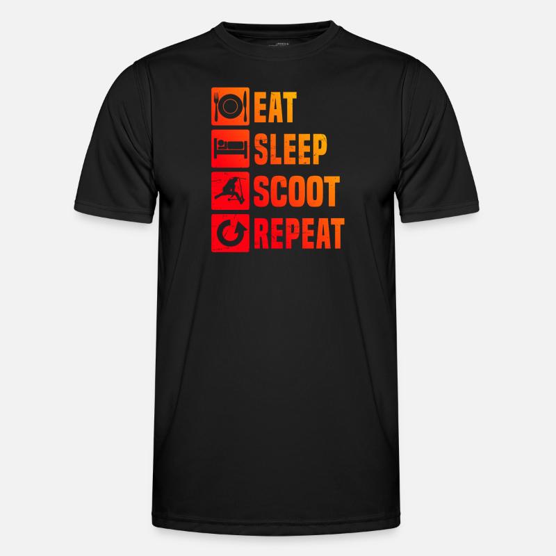 Stuntscooter Stunt Roller Scooter Tretroller Männer Funktions-T-Shirt