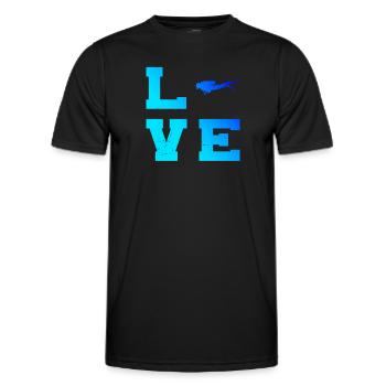 Scuba Diver Scuba Diving Ladies - Men's Functional T-Shirt - black - Front - AI Model Male 178 dark (178cm)