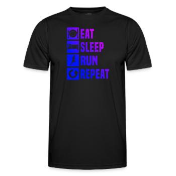 Course à pied Fitness Hommes Course de Jogging Femme - T-shirt sport Homme - noir - Devant - AI Model Male 178 dark (178cm)