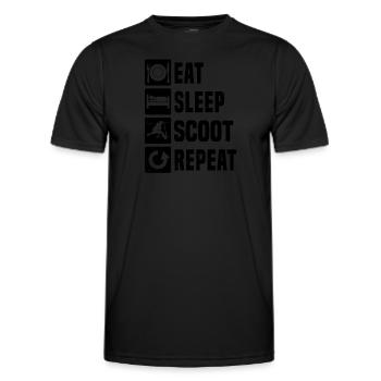 Scooter Scooter Stunt Pour Hommes Stunt Roller - T-shirt sport Homme - noir - Devant - AI Model Male 178 dark (178cm)