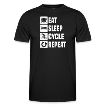 Cyclistes sur route Cyclisme de route Vélo de route Vélo de route - T-shirt sport Homme - noir - Devant - AI Model Male 178 dark (178cm)