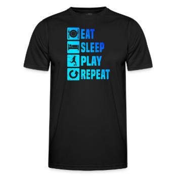 Damen Fussballspielen Fussball Fussballspiel - Männer Funktions-T-Shirt - Schwarz - Vorne - AI Model Male 178 dark (178cm)