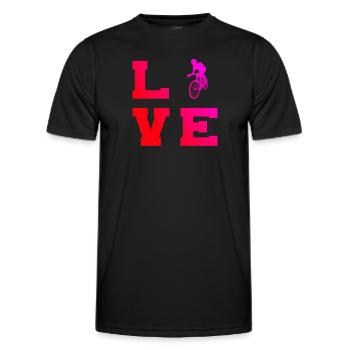 Road Bike Road Bike Road Bike Men Road Bike - Men's Functional T-Shirt - black - Front - AI Model Male 178 dark (178cm)