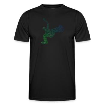 Women Men Bboy Hip Hop Breakdance Bgirl - Men's Functional T-Shirt - black - Front - AI Model Male 178 dark (178cm)