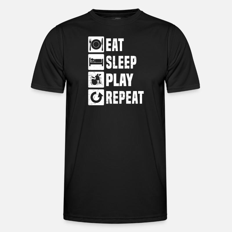 Drums Percussionist Drummer - Men's Functional T-Shirt - black