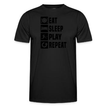 Fussballspiel Fussball Fussballspielen Football - Männer Funktions-T-Shirt - Schwarz - Vorne - AI Model Male 178 dark (178cm)