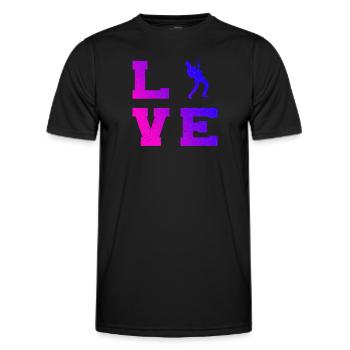 Guitar player guitar guitar classical guitar - Men's Functional T-Shirt - black - Front - AI Model Male 178 dark (178cm)
