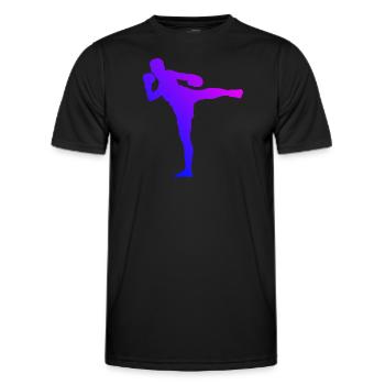 Muay Thai Thai Boxer Thai Boxing Thai Boxing Thai Boxing - Men's Functional T-Shirt - black - Front - AI Model Male 178 dark (178cm)