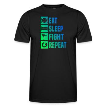 Thai Boxer Thai Boxing Thai Boxing Thai Boxing Men - Men's Functional T-Shirt - black - Front - AI Model Male 178 dark (178cm)