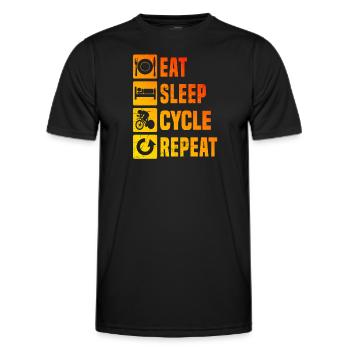 Vélo de route Vélo de route Vélo de route Hommes - T-shirt sport Homme - noir - Devant - AI Model Male 178 dark (178cm)