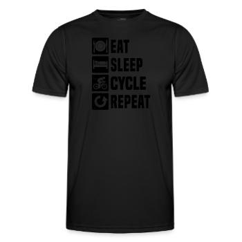 Vélo de route Vélo de route Vélo de route pour hommes Vélo de route - T-shirt sport Homme - noir - Devant - AI Model Male 178 dark (178cm)
