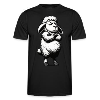 mouton berger de moutons éleveur de moutons troupeau de moutons - T-shirt sport Homme - noir - Devant - AI Model Male 178 dark (178cm)