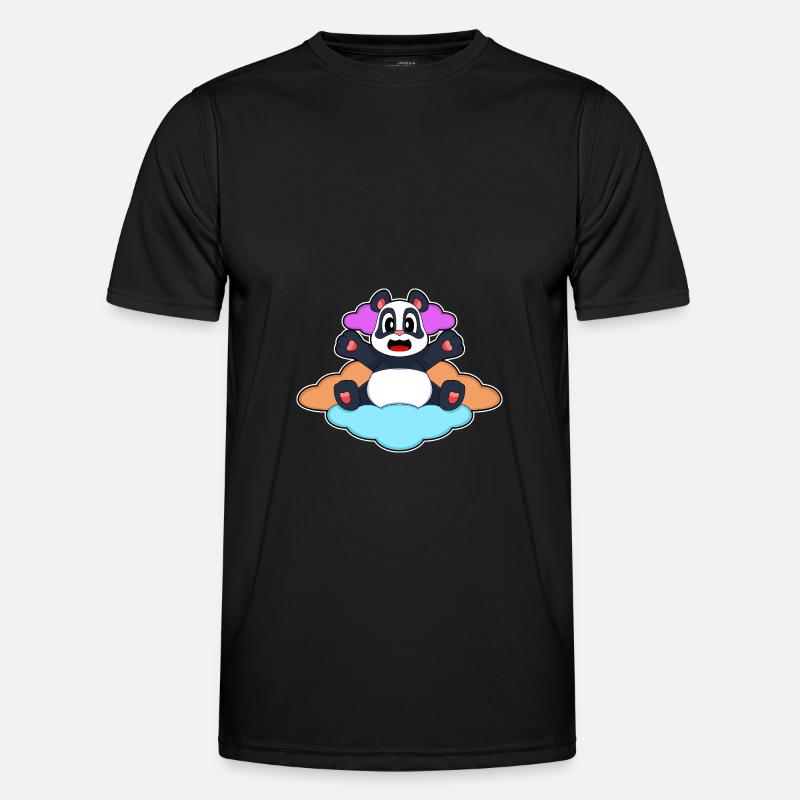 Panda Clouds - Men's Functional T-Shirt - black