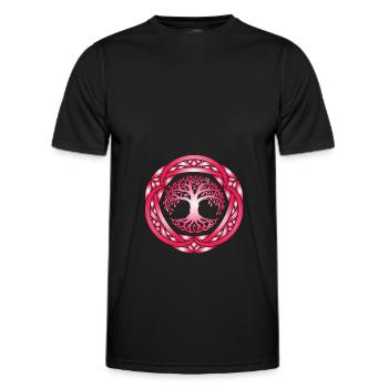 Yggdrasil Viking World Ash - Men's Functional T-Shirt - black - Front - AI Model Male 178 dark (178cm)