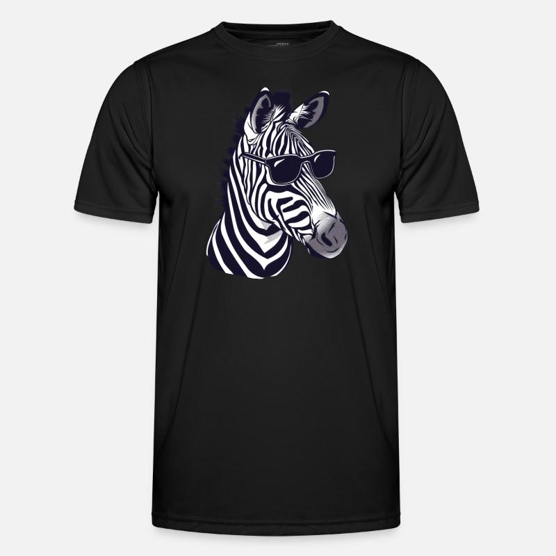 zebra, sunglasses, summer, gift - Men's Functional T-Shirt - black