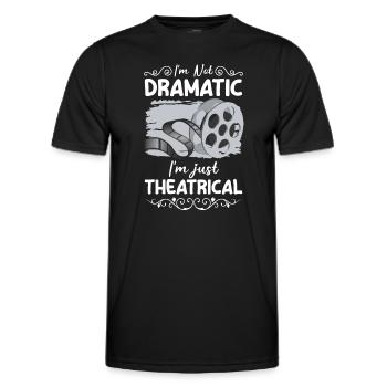 actress acting comedy nerd - Men's Functional T-Shirt - black - Front - AI Model Male 178 dark (178cm)
