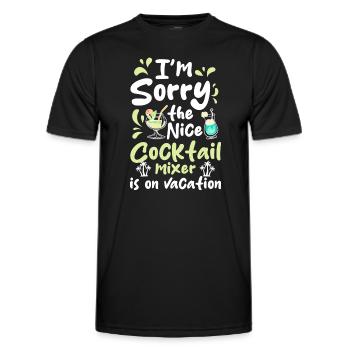 Cocktail Mixer Beer Spirit - T-shirt sport Homme - noir - Devant - AI Model Male 178 dark (178cm)