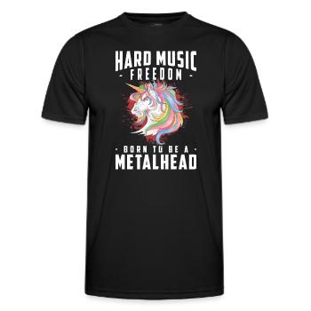 Metal Guitar Rock Hard Rock - Men's Functional T-Shirt - black - Front - AI Model Male 178 dark (178cm)