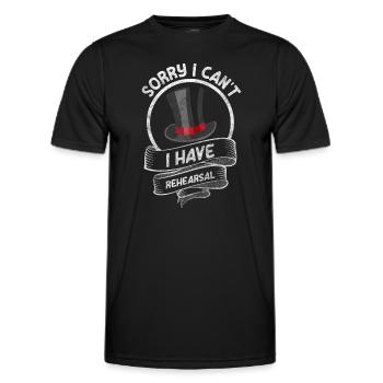 Rideau de célébrité de répétition d’acteur - T-shirt sport Homme - noir - Devant - AI Model Male 178 dark (178cm)