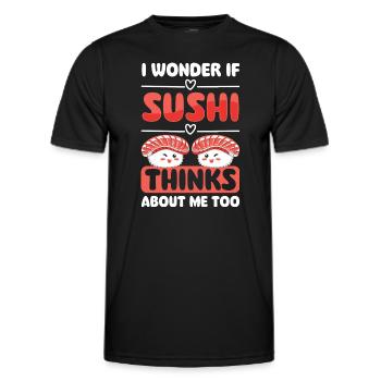 Japanisch Essen Lecker Küche - Männer Funktions-T-Shirt - Schwarz - Vorne - AI Model Male 178 dark (178cm)