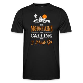 Klettern Naturliebhaber Kletterwand Outdoor - Männer Funktions-T-Shirt - Schwarz - Vorne - AI Model Male 178 dark (178cm)