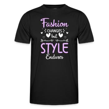 Défilé de vêtements de mode - T-shirt sport Homme - noir - Devant - AI Model Male 178 dark (178cm)