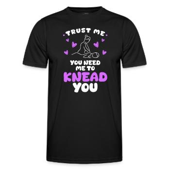 Wellness Relax Care - Men's Functional T-Shirt - black - Front - AI Model Male 178 dark (178cm)