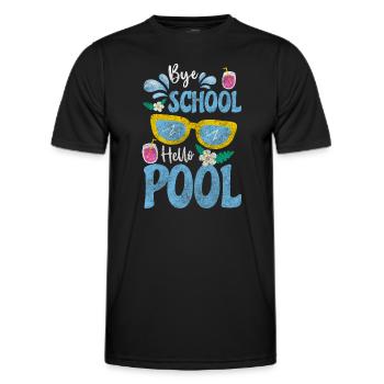Célébration de la piscine - T-shirt sport Homme - noir - Devant - AI Model Male 178 dark (178cm)