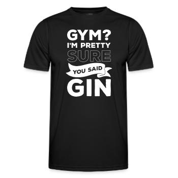 Gin Genuss Trinker Schnaps - Männer Funktions-T-Shirt - Schwarz - Vorne - AI Model Male 178 dark (178cm)