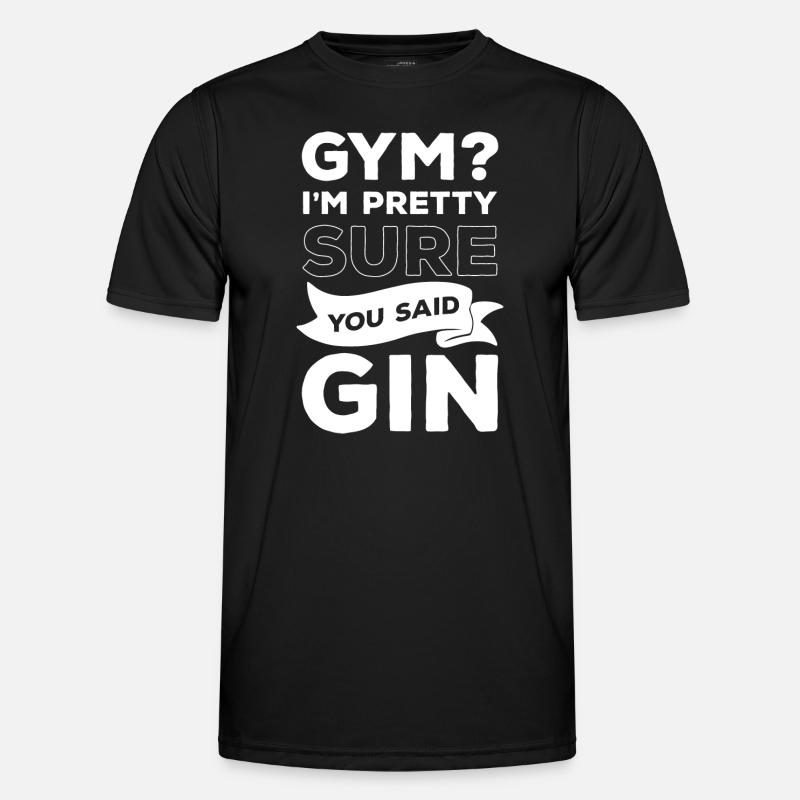 Gin Genuss Trinker Schnaps - Männer Funktions-T-Shirt - Schwarz