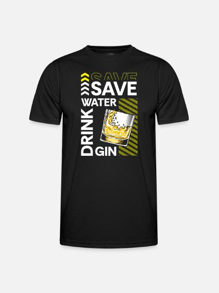 Gin Drinks Drink Long Drink - Men's Functional T-Shirt - black