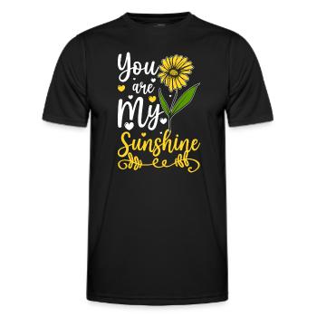 Blume Geschenk Romantisch - Männer Funktions-T-Shirt - Schwarz - Vorne - AI Model Male 178 dark (178cm)