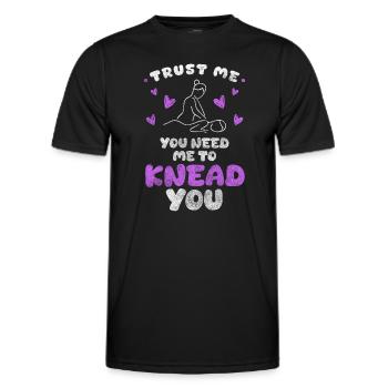 Wellness Geist Mensch Abschalten - Männer Funktions-T-Shirt - Schwarz - Vorne - AI Model Male 178 dark (178cm)